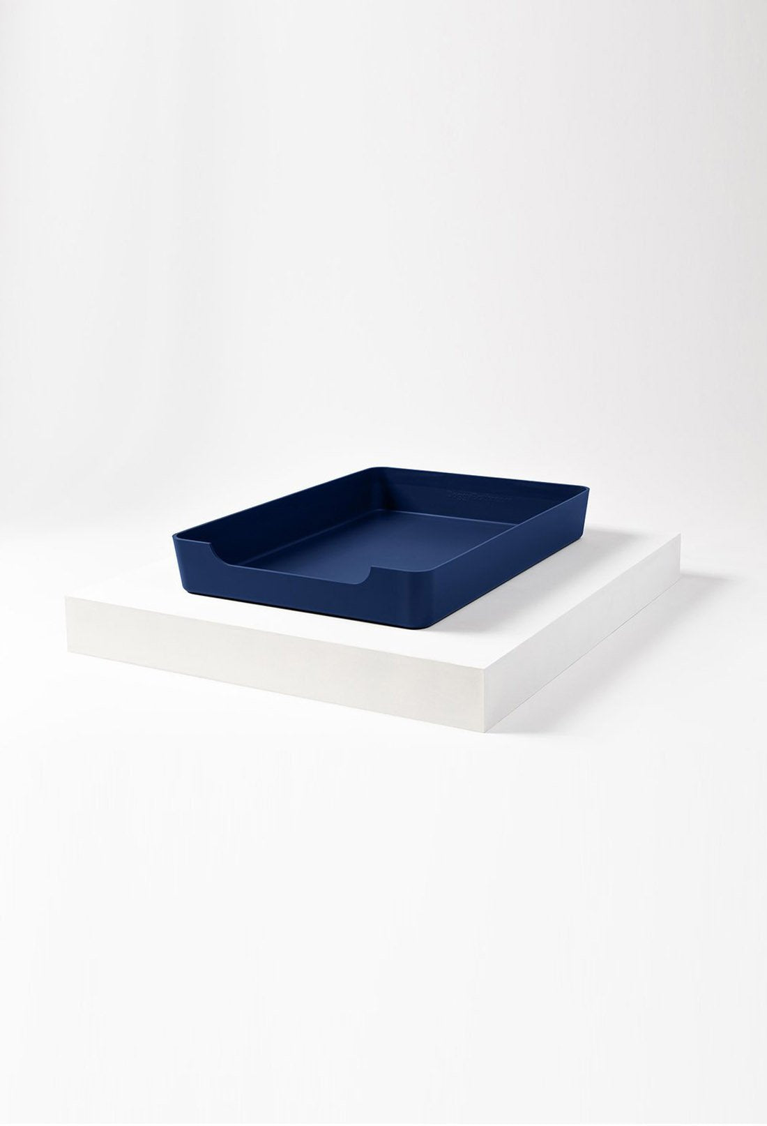 Doggy Bathroom Tray: Pee Pad Holder Navy Blue Regular