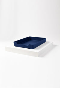 Doggy Bathroom Tray: Pee Pad Holder Navy Blue Regular