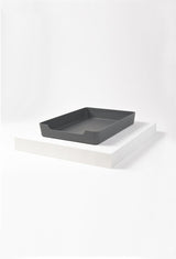 Doggy Bathroom Tray: Pee Pad Holder Dark Grey Regular